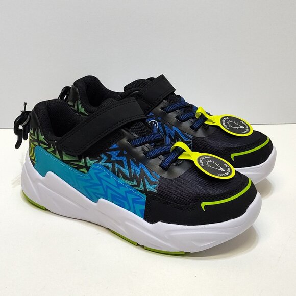 Athletic Works Light-Up Sneaker Boy 4 Bungee Laces Hook Loop Strap On/Off Switch - Picture 3 of 15